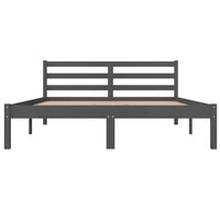 Thumbnail for Massivholzbett Kiefer 140x190 cm Grau