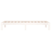 Thumbnail for Massivholzbett Weiß 75x190 cm