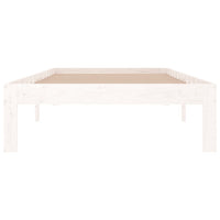 Thumbnail for Massivholzbett Weiß 90x190 cm