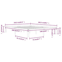 Thumbnail for Massivholzbett Weiß Kiefer 160x200 cm