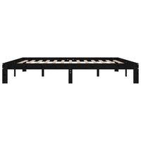 Thumbnail for Massivholzbett Schwarz Kiefer 200x200 cm