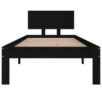 Thumbnail for Massivholzbett Schwarz 75x190 cm