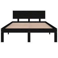Thumbnail for Massivholzbett Schwarz 120x190 cm