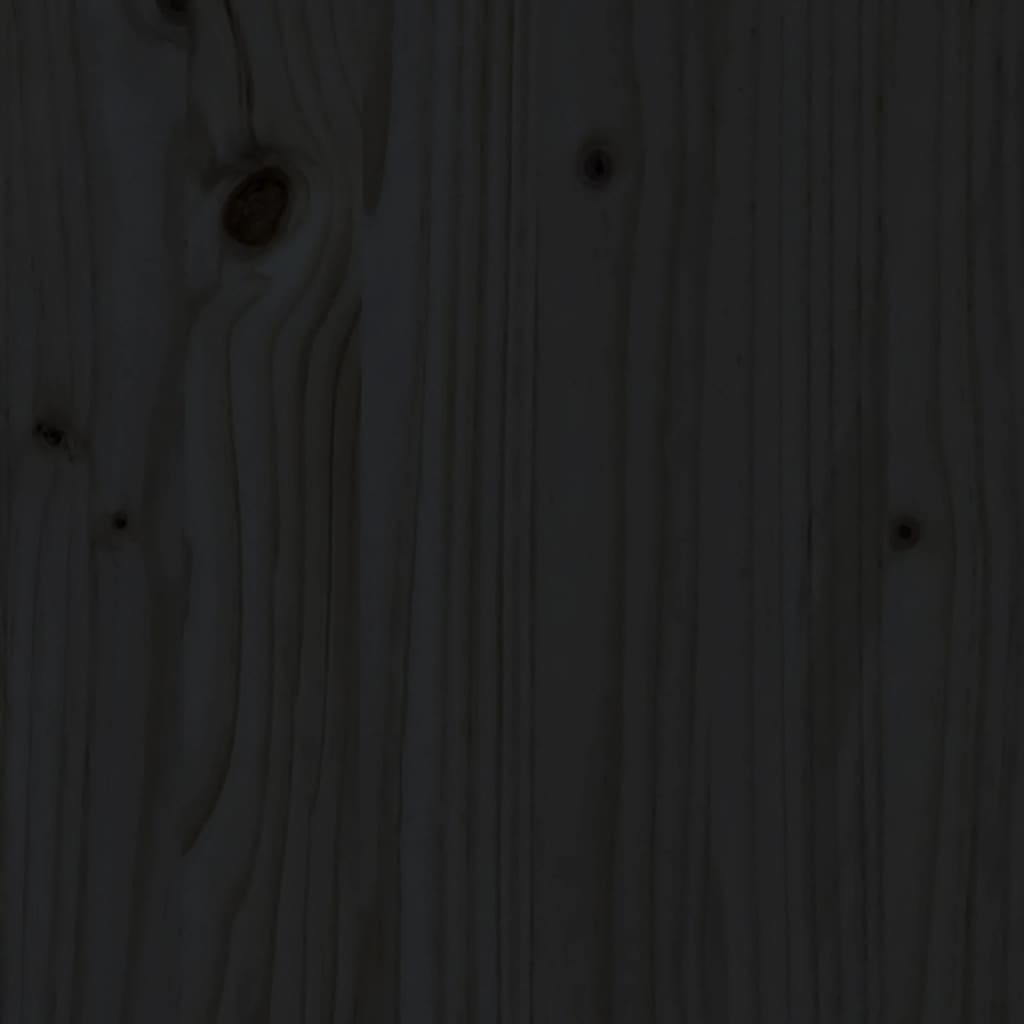 Massivholzbett Schwarz 120x190 cm