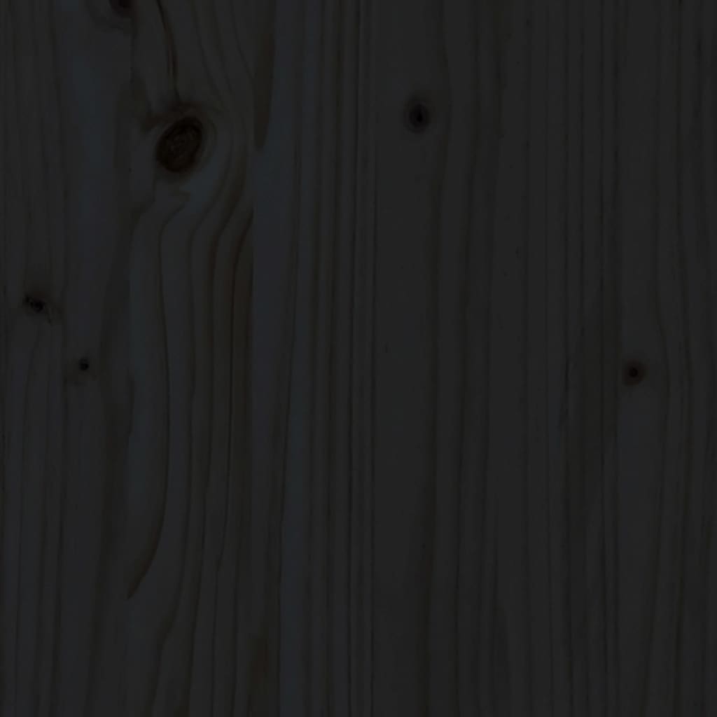 Massivholzbett Schwarz 180x200 cm