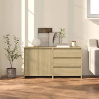 Thumbnail for 2-tlg. Sideboard Sonoma-Eiche Holzwerkstoff