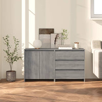 Thumbnail for 2-tlg. Sideboard Grau Sonoma Holzwerkstoff