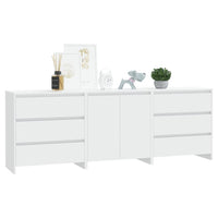 Thumbnail for 3-tlg. Sideboard Weiß Holzwerkstoff
