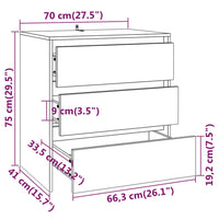 Thumbnail for 3-tlg. Sideboard Sonoma-Eiche Holzwerkstoff