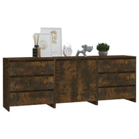 Thumbnail for 3-tlg. Sideboard Räuchereiche Holzwerkstoff