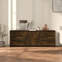 Thumbnail for 3-tlg. Sideboard Räuchereiche Holzwerkstoff