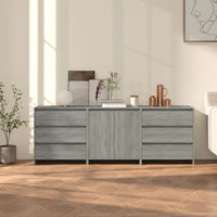 Thumbnail for 3-tlg. Sideboard Grau Sonoma Holzwerkstoff