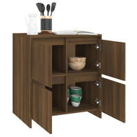 Thumbnail for Sideboards 2 Stk. Eiche Braun 70x41x75 cm Holzwerkstoff