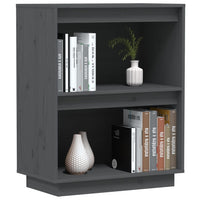 Thumbnail for Beistellschrank Grau 60x34x75 cm Massivholz Kiefer