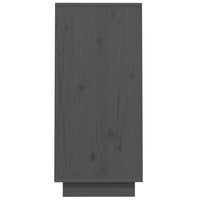 Thumbnail for Beistellschrank Grau 60x34x75 cm Massivholz Kiefer