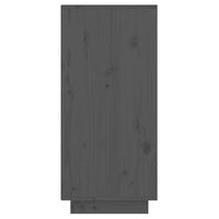 Thumbnail for Beistellschrank Grau 60x34x75 cm Massivholz Kiefer