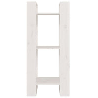 Thumbnail for Bücherregal/Raumteiler Weiß 41x35x91 cm Massivholz Kiefer