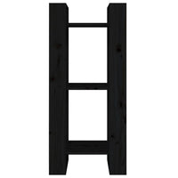 Thumbnail for Bücherregal/Raumteiler Schwarz 41x35x91 cm Massivholz Kiefer