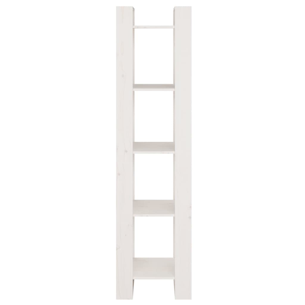 Bücherregal/Raumteiler Weiß 41x35x160 cm Massivholz Kiefer
