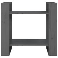 Thumbnail for Bücherregal/Raumteiler Grau 60x35x57 cm Massivholz Kiefer