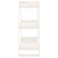 Thumbnail for Bücherregal/Raumteiler Weiß 60x35x91 cm Massivholz Kiefer