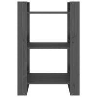 Thumbnail for Bücherregal/Raumteiler Grau 60x35x91 cm Massivholz Kiefer