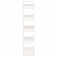 Thumbnail for Bücherregal/Raumteiler Weiß 60x35x160 cm Massivholz