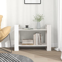 Thumbnail for Bücherregal/Raumteiler Weiß 80x35x56,5 cm Massivholz Kiefer