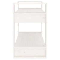 Thumbnail for Bücherregal/Raumteiler Weiß 80x35x56,5 cm Massivholz Kiefer