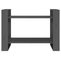 Thumbnail for Bücherregal/Raumteiler Grau 80x35x56,5 cm Massivholz Kiefer