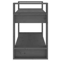 Thumbnail for Bücherregal/Raumteiler Grau 80x35x56,5 cm Massivholz Kiefer