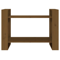 Thumbnail for Bücherregal/Raumteiler Honigbraun 80x35x56,5 cm Massivholz