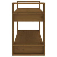 Thumbnail for Bücherregal/Raumteiler Honigbraun 80x35x56,5 cm Massivholz