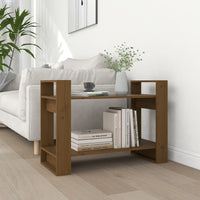 Thumbnail for Bücherregal/Raumteiler Honigbraun 80x35x56,5 cm Massivholz