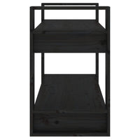 Thumbnail for Bücherregal/Raumteiler Schwarz 80x35x56,5 cm Massivholz Kiefer