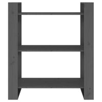 Thumbnail for Bücherregal/Raumteiler Grau 80x35x91 cm Massivholz Kiefer
