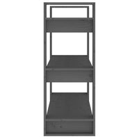 Thumbnail for Bücherregal/Raumteiler Grau 80x35x91 cm Massivholz Kiefer