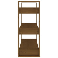 Thumbnail for Bücherregal/Raumteiler Honigbraun 80x35x91 cm Massivholz