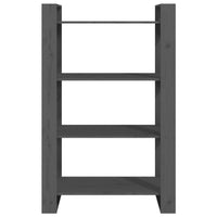 Thumbnail for Bücherregal/Raumteiler Grau 80x35x125 cm Massivholz Kiefer