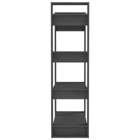 Thumbnail for Bücherregal/Raumteiler Grau 80x35x125 cm Massivholz Kiefer