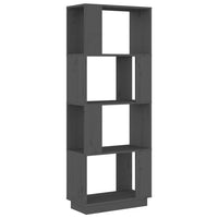 Thumbnail for Bücherregal/Raumteiler Grau 51x25x132 cm Massivholz Kiefer