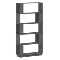 Thumbnail for Bücherregal/Raumteiler Grau 80x25x163,5 cm Massivholz Kiefer