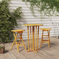 Thumbnail for Bartisch Klappbar 90x65x105 cm Massivholz Teak