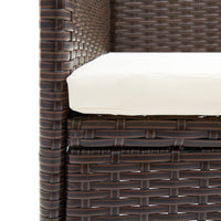 Thumbnail for Garten-Essstühle 4 Stk. Poly-Rattan Braun