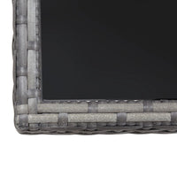 Thumbnail for Gartentisch Grau 80x80x74 cm Poly Rattan