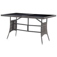 Thumbnail for Gartentisch Grau 140 x 80 x 74 cm Poly Rattan
