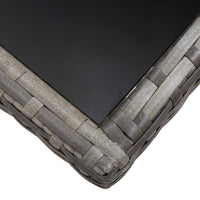 Thumbnail for Gartentisch Grau 140 x 80 x 74 cm Poly Rattan