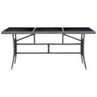 Thumbnail for Gartentisch Grau 170 x 80 x 74 cm Poly Rattan