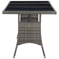 Thumbnail for Gartentisch Grau 170 x 80 x 74 cm Poly Rattan