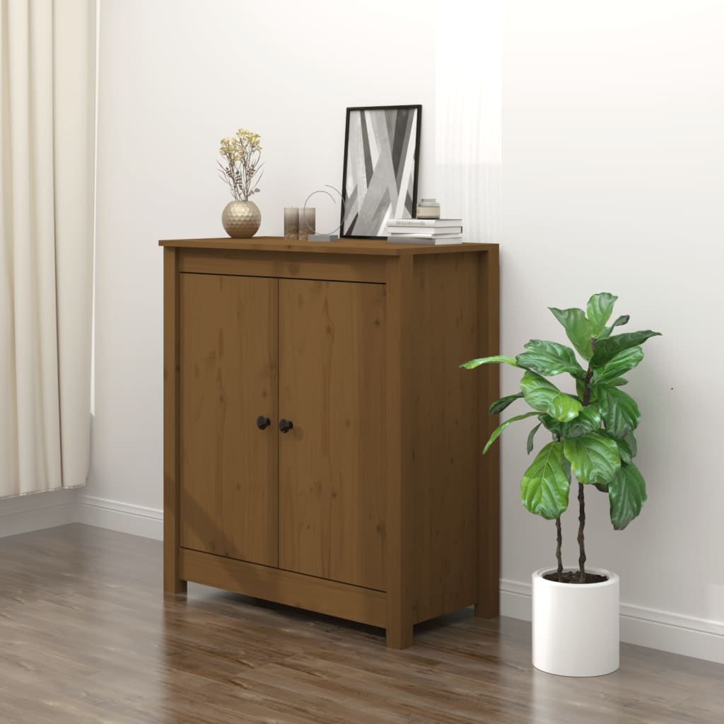 Sideboard Honigbraun 70x35x80 cm Massivholz Kiefer